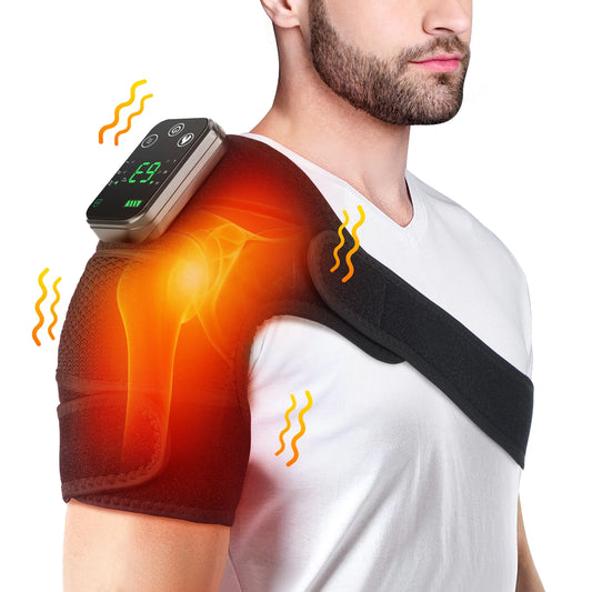 3 in 1 Shoulder Knee Elbow Heated Vibration Knee Massager Pad for Joint Pain Relief  Arthritis Support Belt