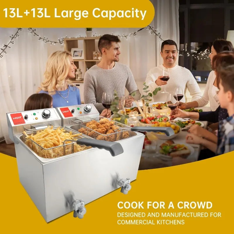 Large Capacity Stainless Steel Countertop Kitchen Frying Machine