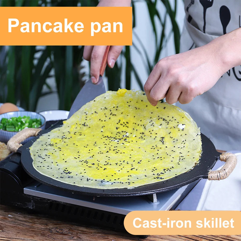 Grill Pan with Handle Non Stick Cast Iron