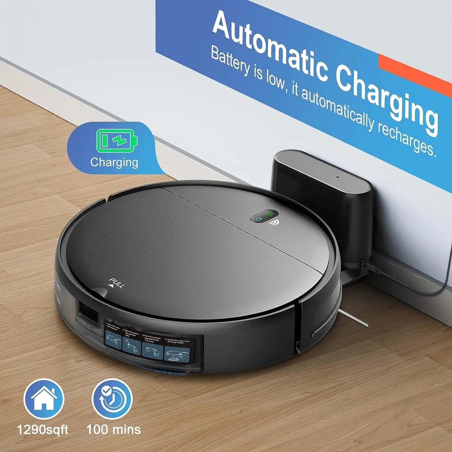 Robot Vacuum Cleaner Auto Charging, App Control